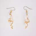 Twists 1 1/4" earrings, surgical steel hooks