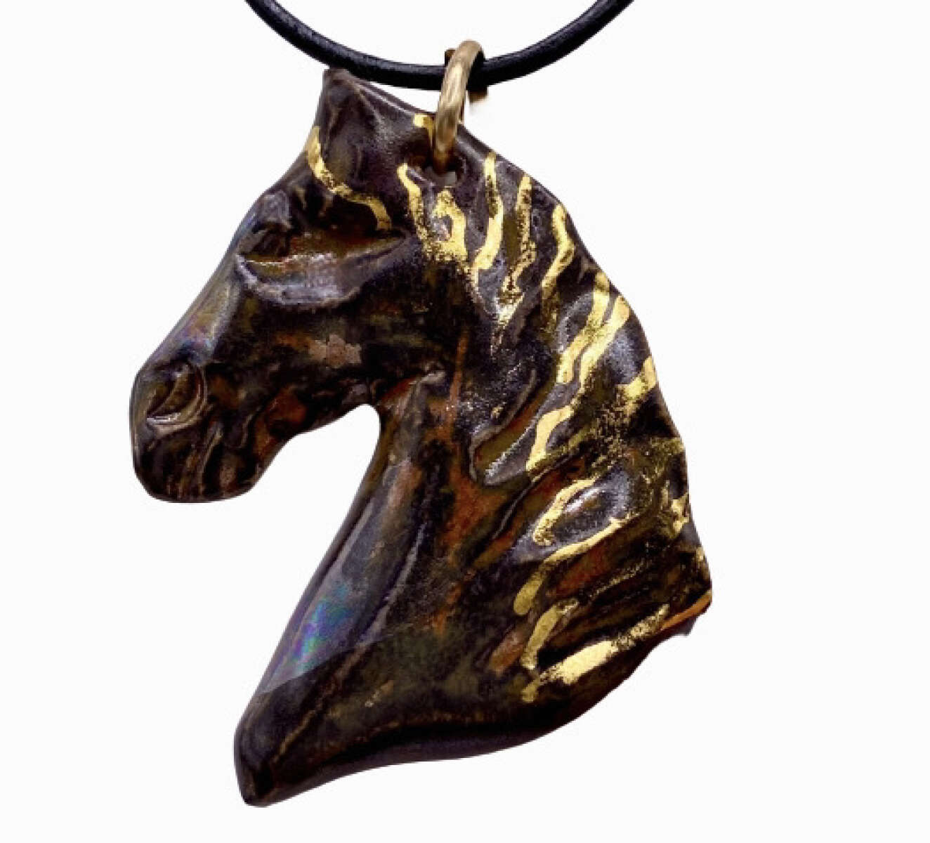 Bronzed Horse Head Pendant