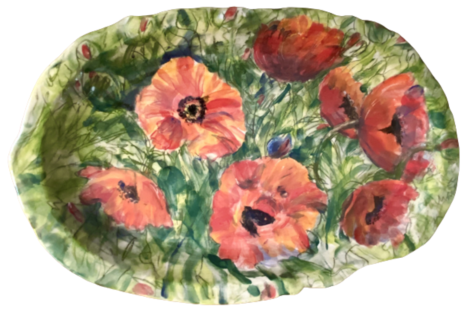 Poppy Field Porcelain Platter