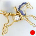 Prancing horse pendant,Tanzanite
