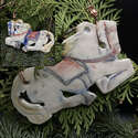 Christmas Porcelain Horse Ornament