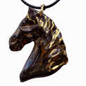 Bronzed Horse Head Pendant